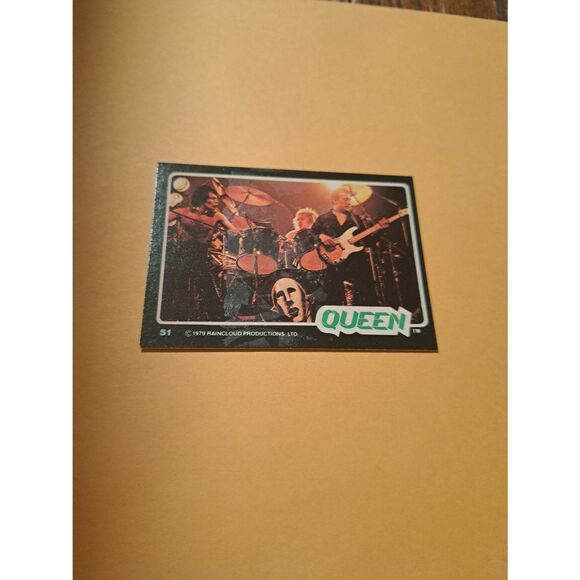 Vintage 1979 Raincloud Productions Queen Trading Card #51 Rock Band Memorabilia - Picture 1 of 3
